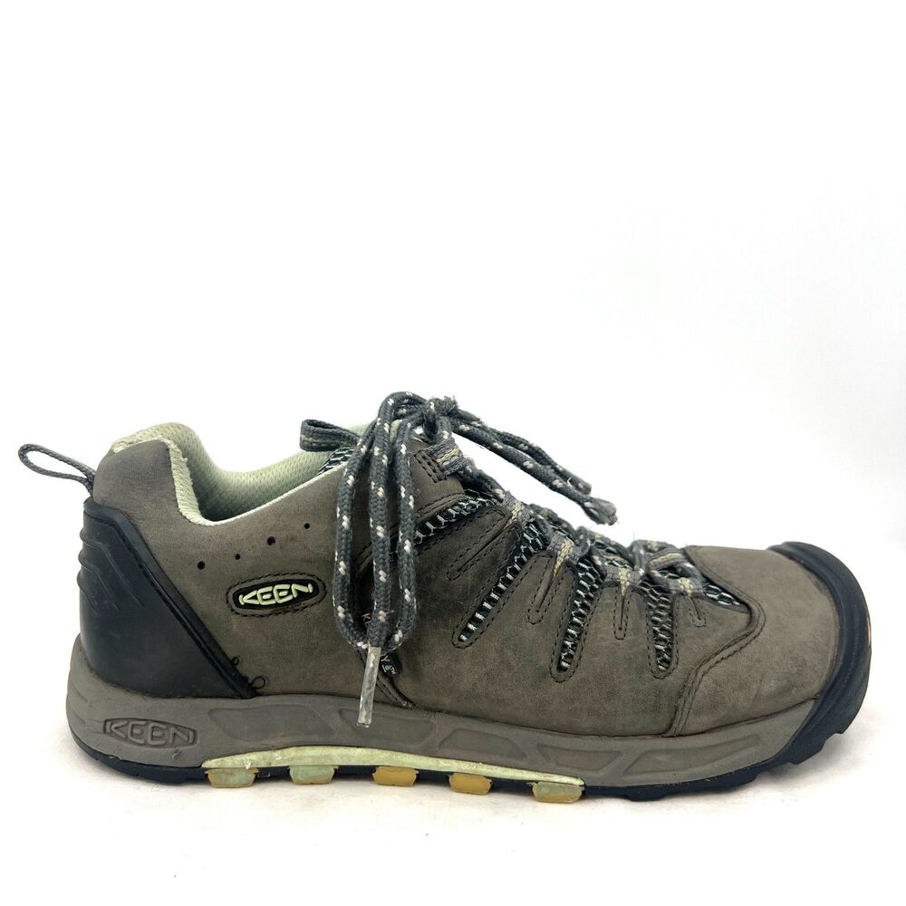KEEN Keen Dry Waterproof Hiking Shoes Womens 7.5 Gray Nubuck Leather Low Trail